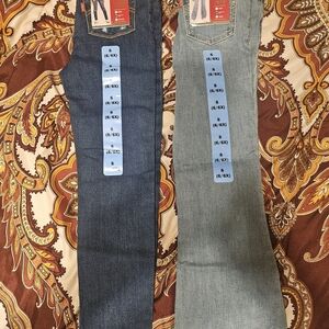 New Levi's Youth High Rise Super Skinny Jeans And Flare Jeans Small 6 6x Girls